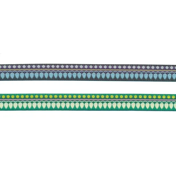 Webband ALCHEMY, Tropfen-Bordüre, 16 mm breit, 2 Farben