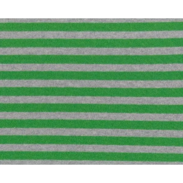 Weicher Kuschel-Fleece MARTIN, Streifen, extrabreit, grasgrün-hellgrau meliert