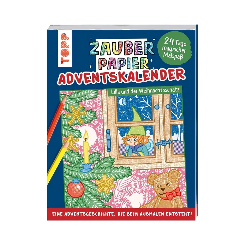 Weihnachts-Malbuch: Zauberpapier Adventskalender, TOPP