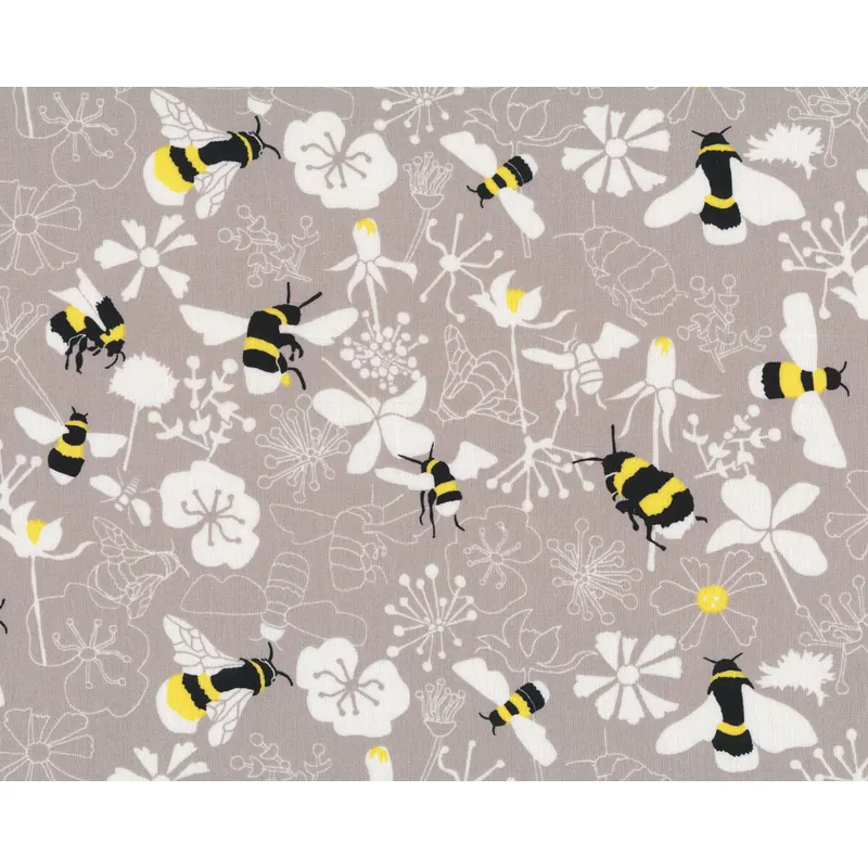 Westfalenstoffe KYOTO, Bienen, natur-sonnengelb