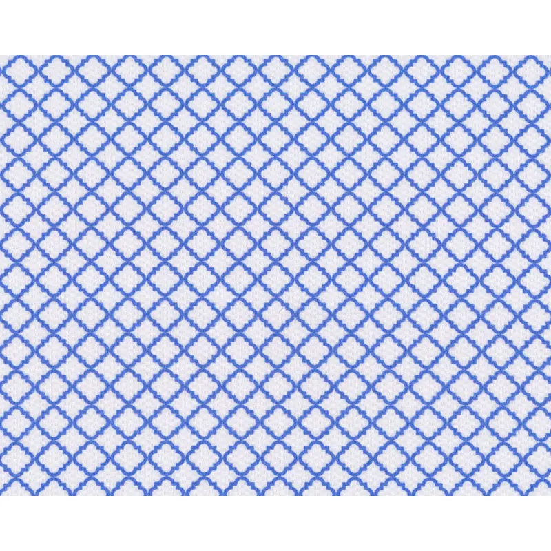 Westfalenstoffe Piqué DELFT, Fliesen-Ornament, taubenblau-weiß