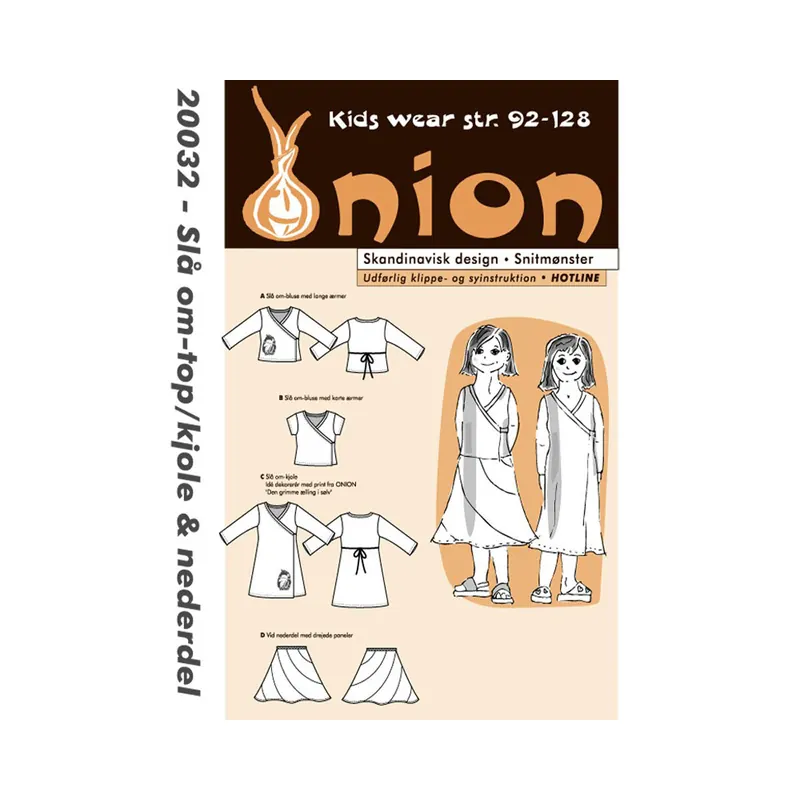 Wickelshirt, Wickelkleid und Bananenrock, Schnittmuster ONION 20032