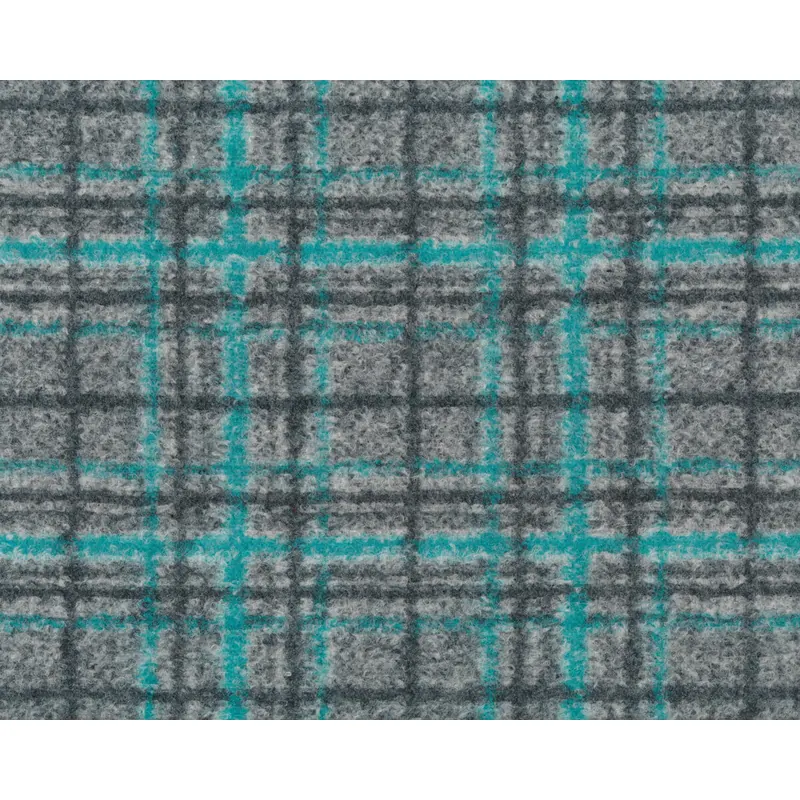 Wolljacquardstoff KARO, Glencheck, türkis, Toptex