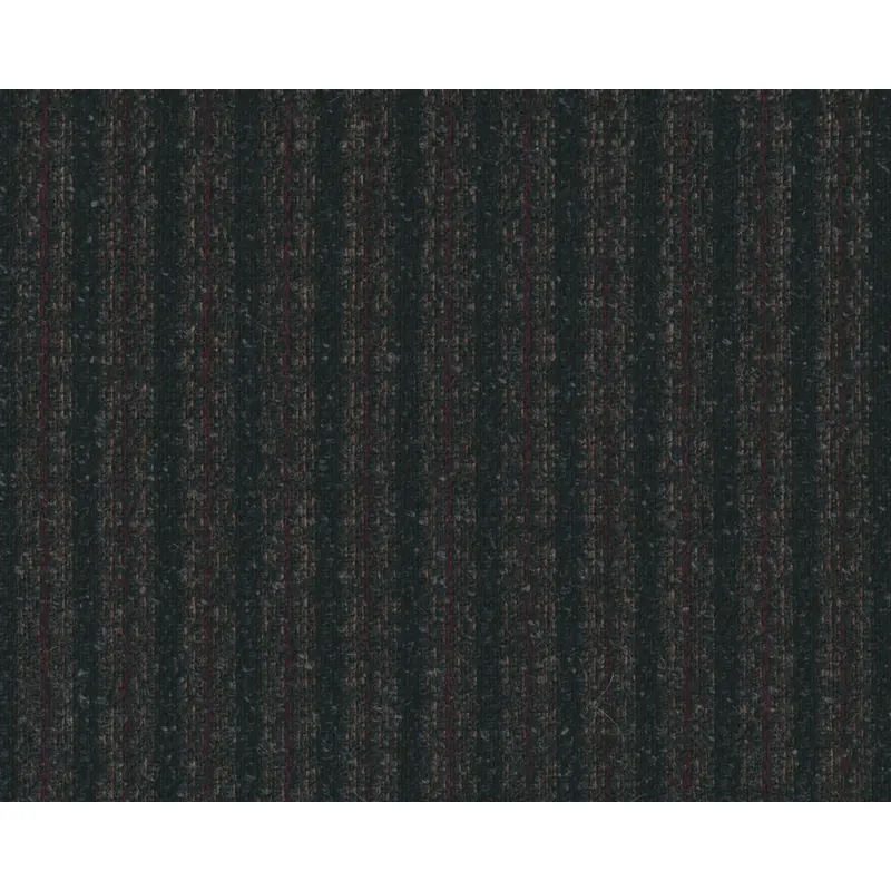 Wollstoff ALBERT, Streifen-Design, schwarz-dunkelbraun