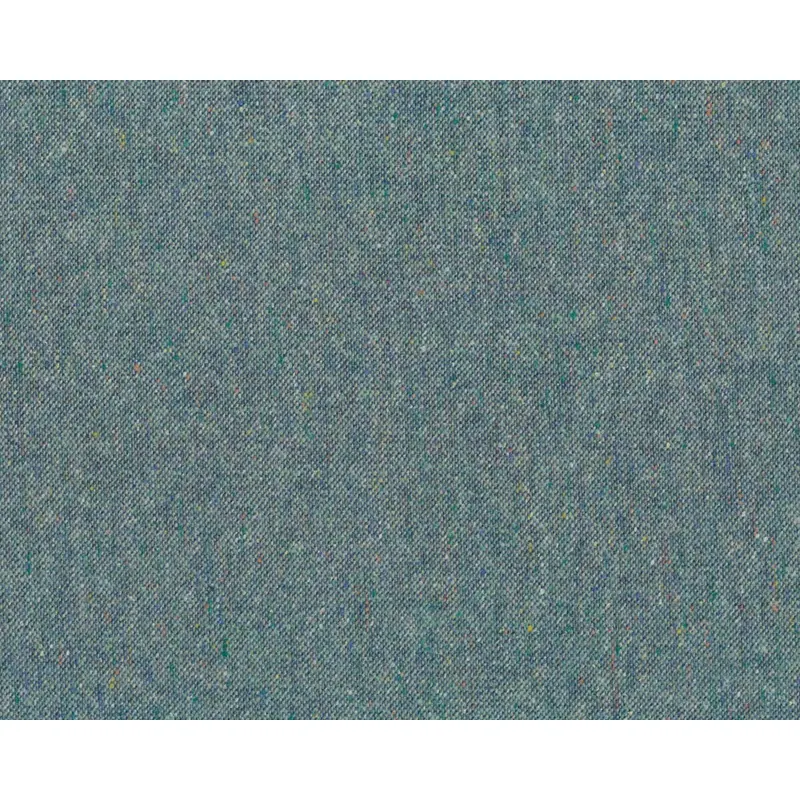 Wollstoff mit Seide, Tweed ALBA, graublau-türkis meliert, Hilco