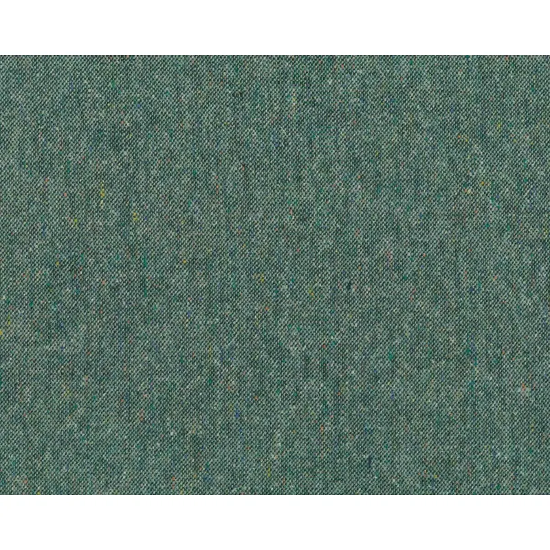 Wollstoff mit Seide, Tweed ALBA, tannengrün-türkis meliert, Hilco