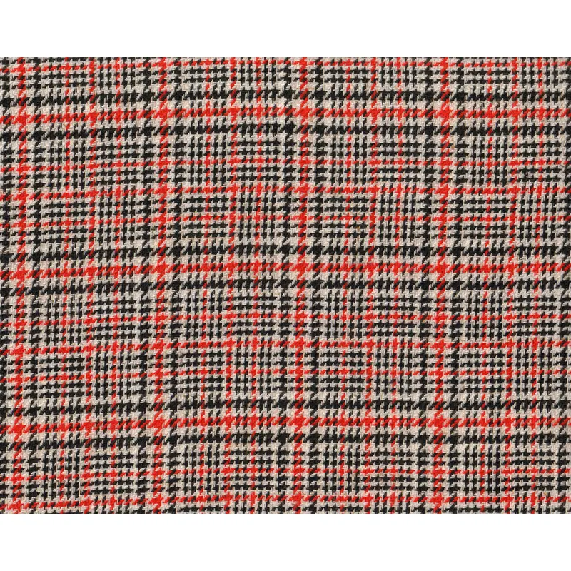 Wollstoff mit Viskose COLLIN, Glencheck-Karo, rot-schwarz, burda style