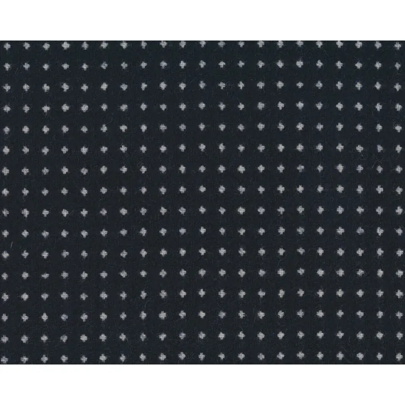 Wollstoff SMILLA, Punkte, marineblau-wollweiß