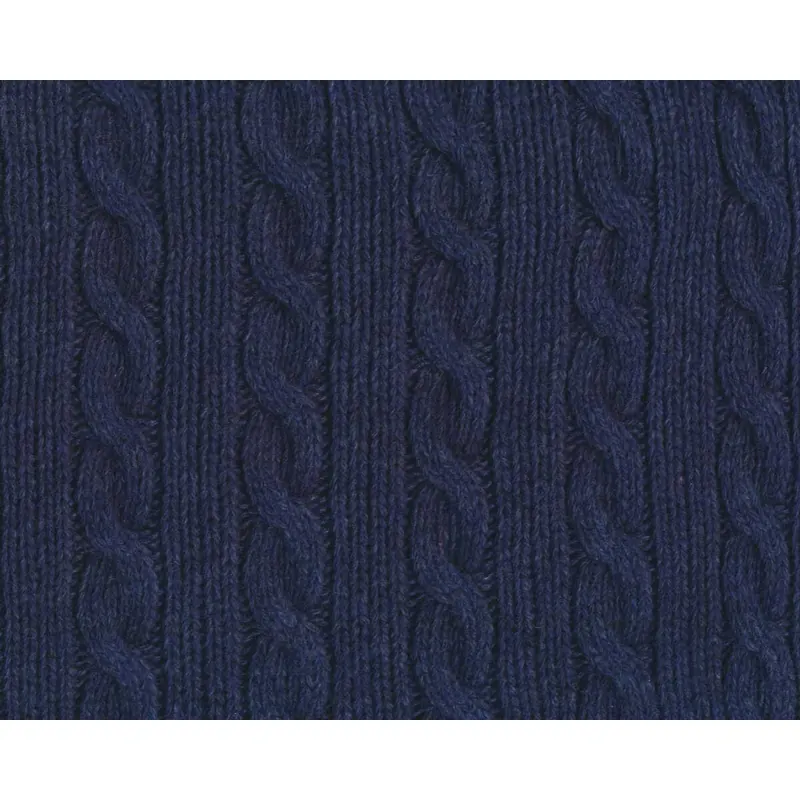 Wollstrickstoff ZOPF, Zopfmuster, dunkelblau, Hilco