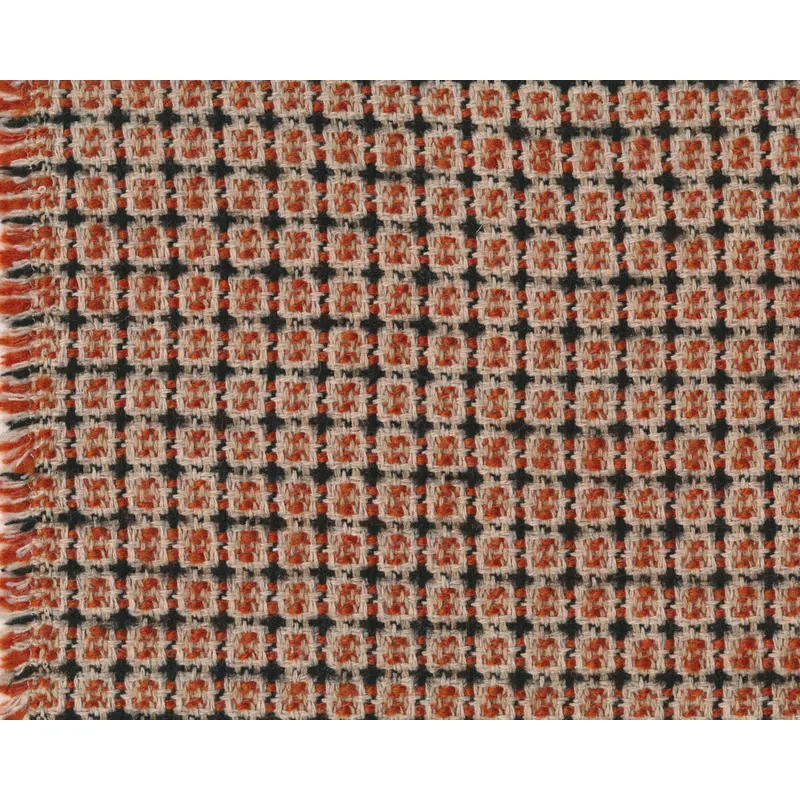 Wollwebstoff BUNT, Quadrate, terracotta