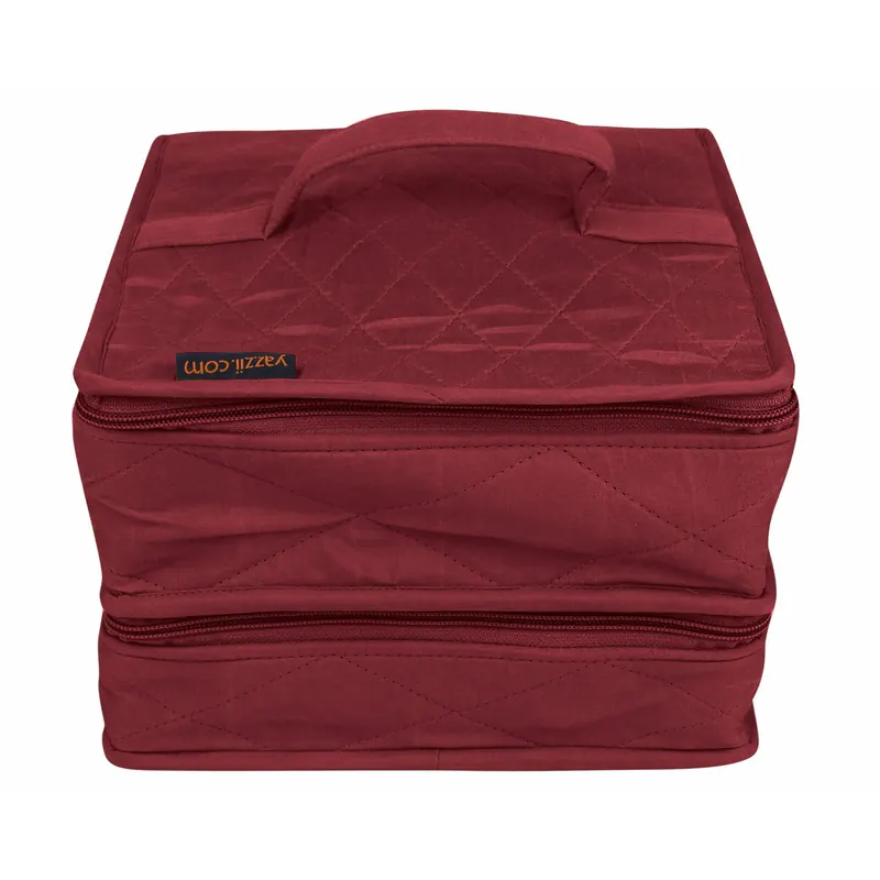 YAZZII-Box DOUBLE CRAFT ORGANIZER DELUXE, weinrot