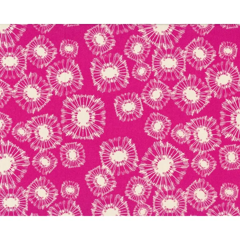 Zarter, edler Batist, Voile UTOPIA, Strahlenkreise, pink, Frances Newcombe