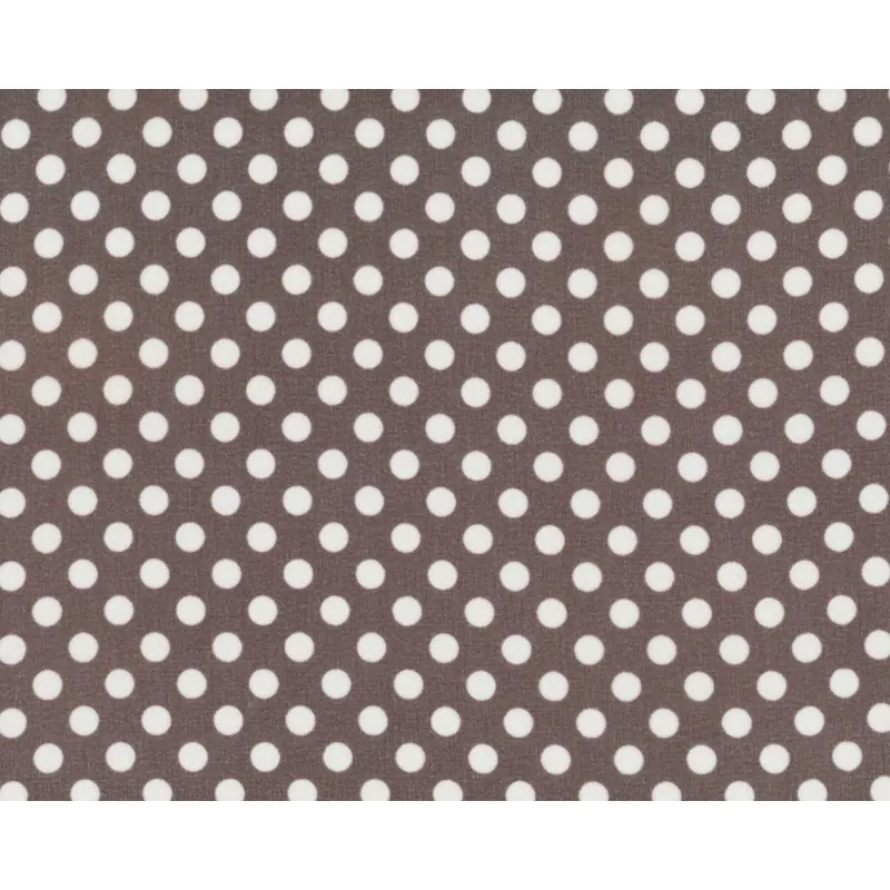 Zarter italienischer Chiffon TACITA, Punkte, braun-weiß