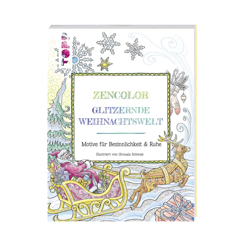 Zeichenbuch: Zencolor - Glitzernde Weihnachtswelt, TOPP