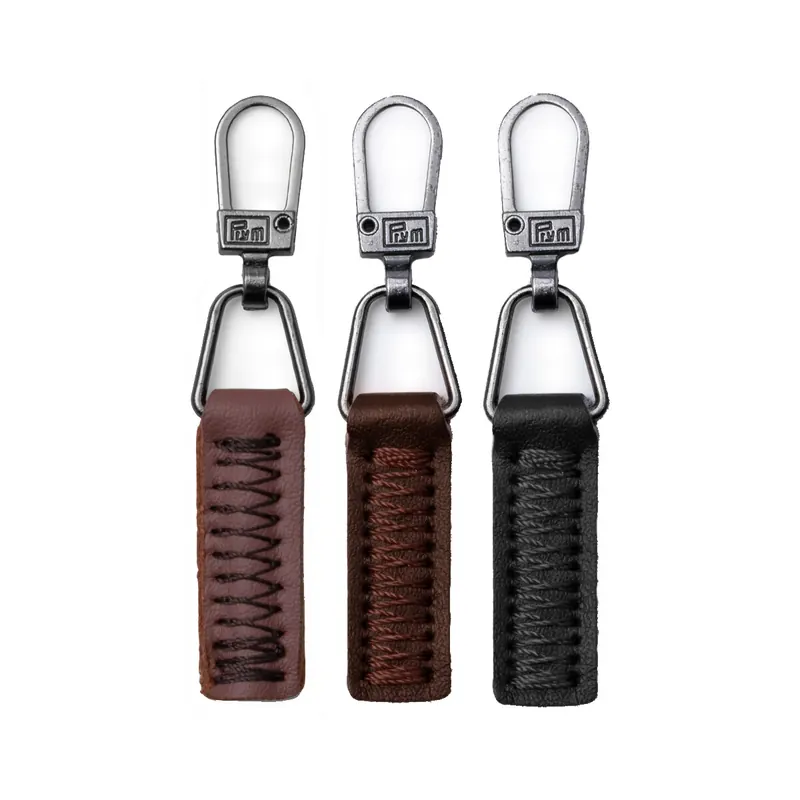 Zipper FASHION mit besticktem Lederimitat, Prym