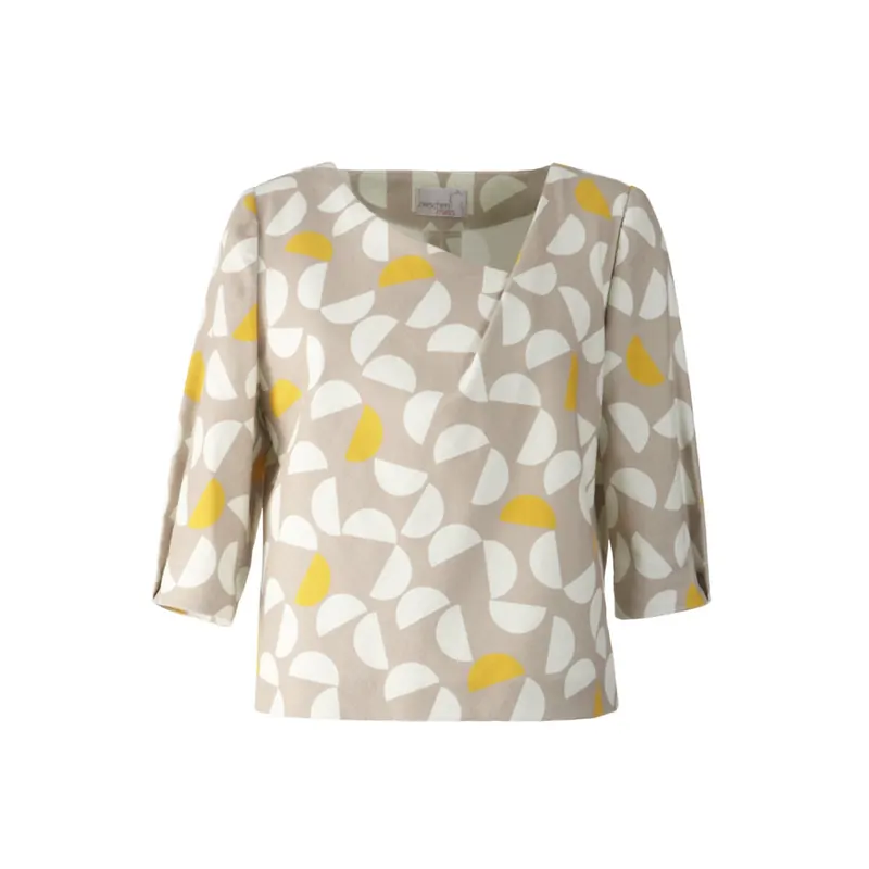 Zwischenmass Schnittmuster BLUSE MIT AUSSCHNITTFALTE