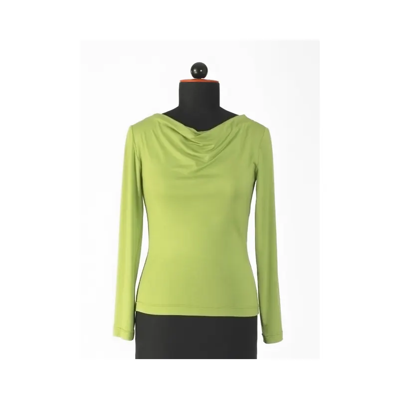Zwischenmass Schnittmuster SHIRT MIT WASSERFALLKRAGEN